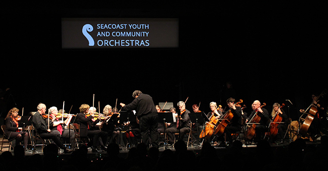 orchestra performing a concert